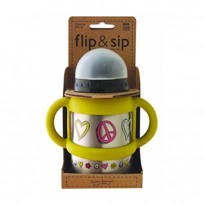 แก้วสแตนเลสพร้อมหลอดดูด Sugar Booger ลาย Peace Love